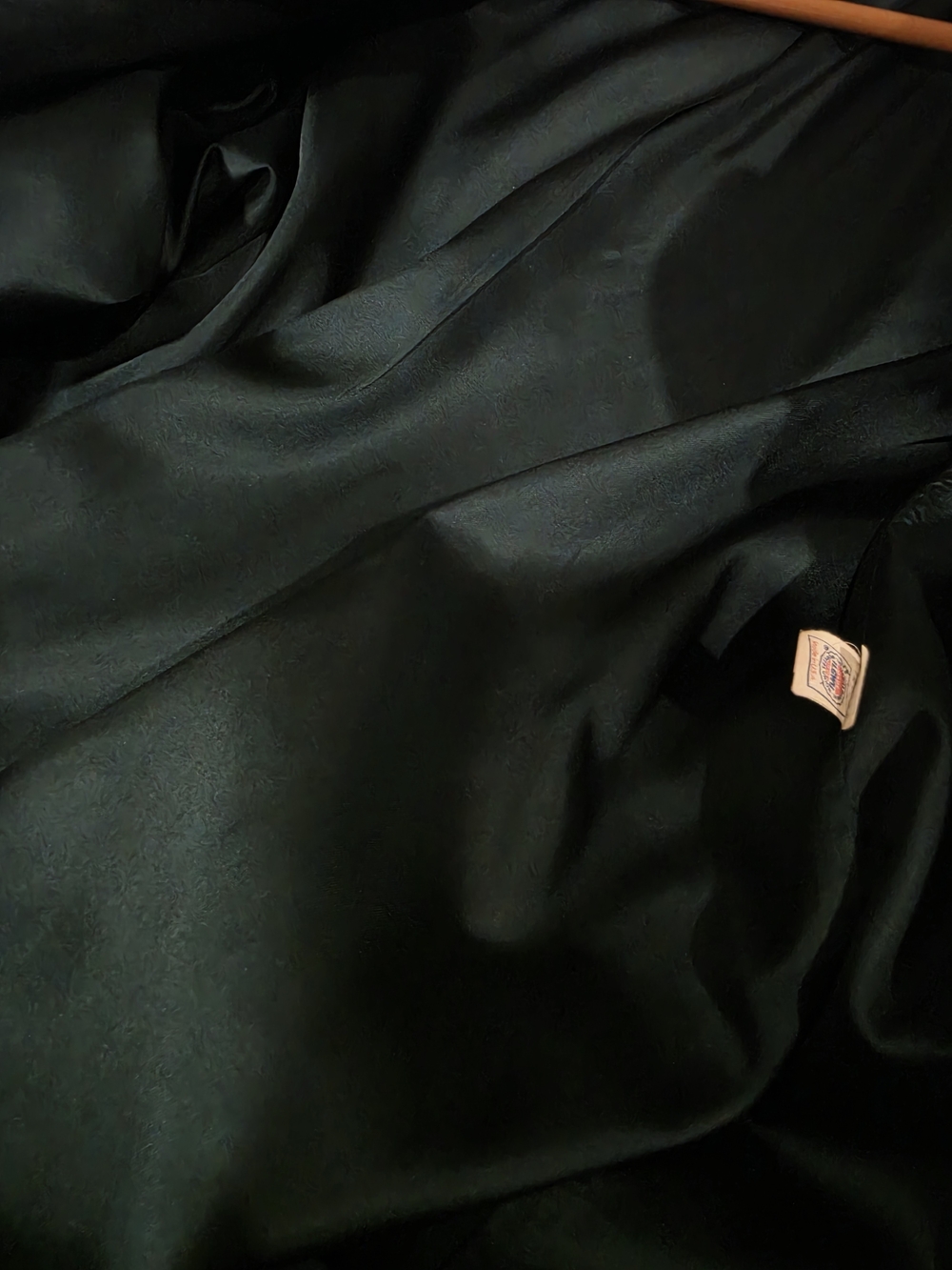 Vintage 80s Forecaster Pure Wool Coat Emerald Green ILGWU Union Made 14 44" Long - Picture 10 of 10